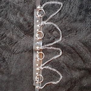 Silver Chain O-ring Waist Belt